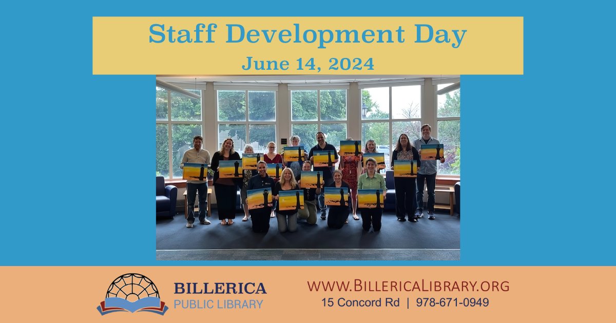 Billerica_Lib's tweet photo. 🎨✨ Our staff rocked it at Friday's Staff Development Day art class! Check out these amazing masterpieces they created! 🖼️👩‍🎨 #StaffDevelopment #ArtClassFun #Billerica #BillericaLibrary https://t.co/prtxTkWG6x