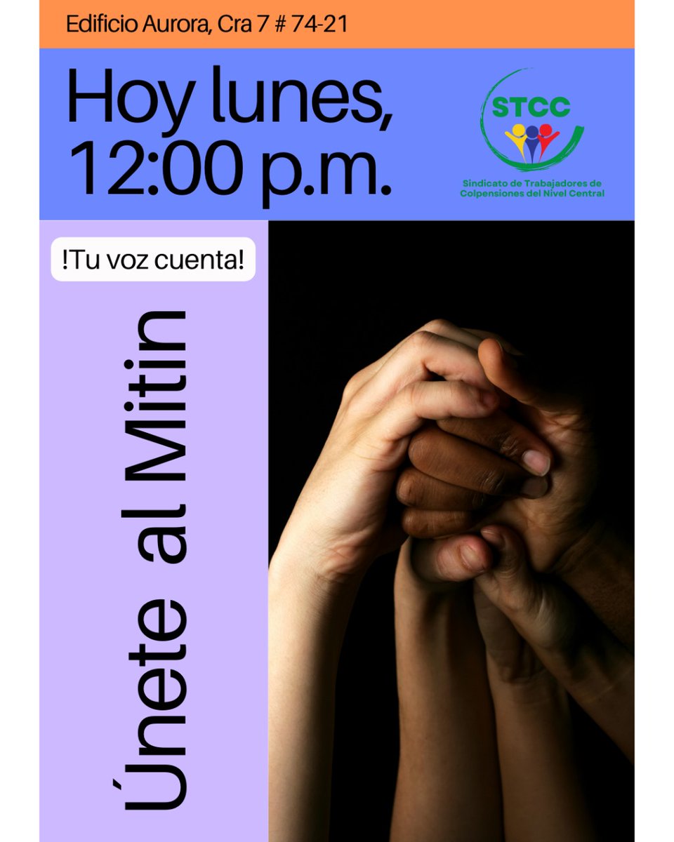 Únete al #mitin por los #derechos laborales en <a href="/Colpensiones/">Colpensiones</a> #colombia