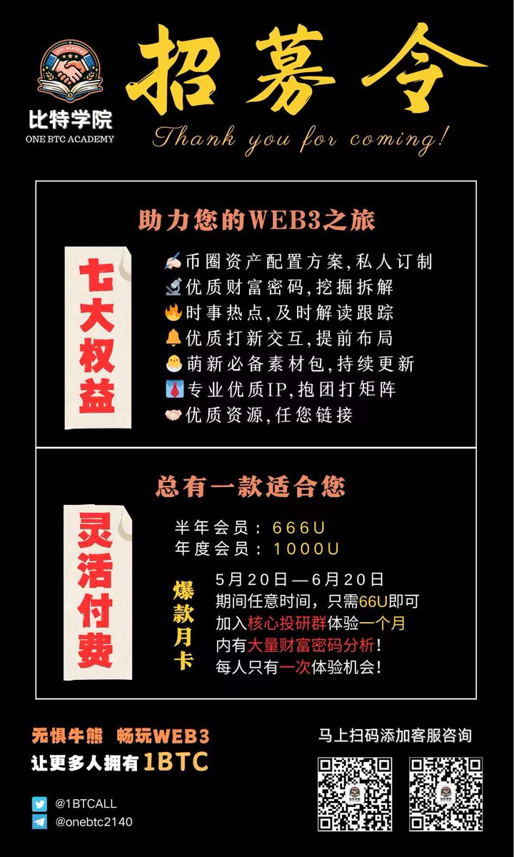 1BTCALL's tweet photo. 🚀 1BTC学院超级福利来袭！🎉

为庆祝我们的66U会员招募活动圆满结束，现推出 100U大礼活动！🎁

参与方式：

点赞 ❤️
转发 🔄
评论 📢 留下您的BSC地址
我们将抽取10位幸运用户，每人赠送10U！💰

活动时间：即日起至6月20日 00:00（UTC+8）

不要忘记扫码海报加入我们，一起开启WEB3财富之旅吧！ https://t.co/Gl2BgV6ptv