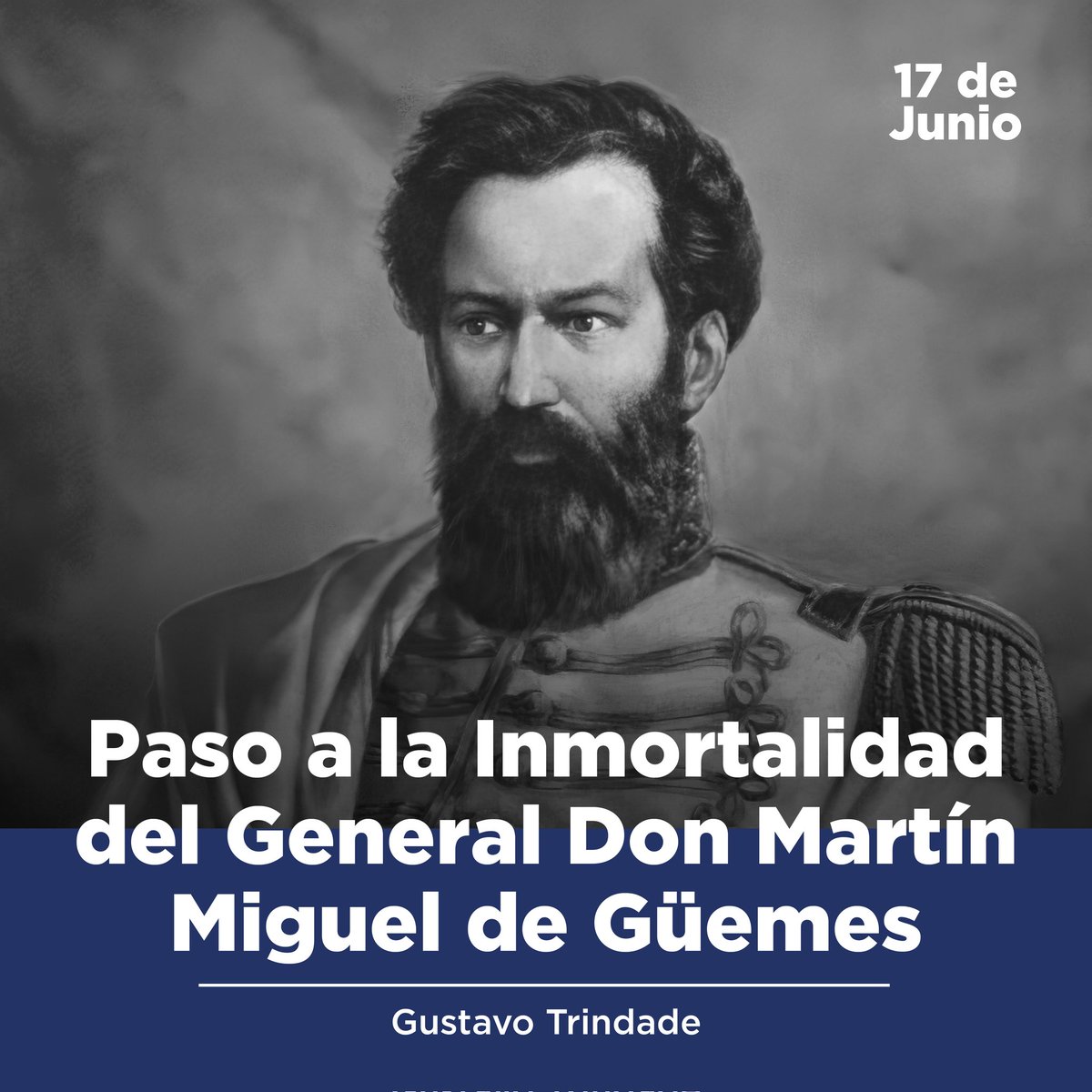 Martín Miguel de Güemes
#17deJunio 🇦🇷
El caudillo salteño dejó su sangre para que seamos libres. Por él hoy debemos seguir trabajando por la unión de nuestro pueblo, por la libertad de nuestro país, por el amor que habita nuestra tierra.