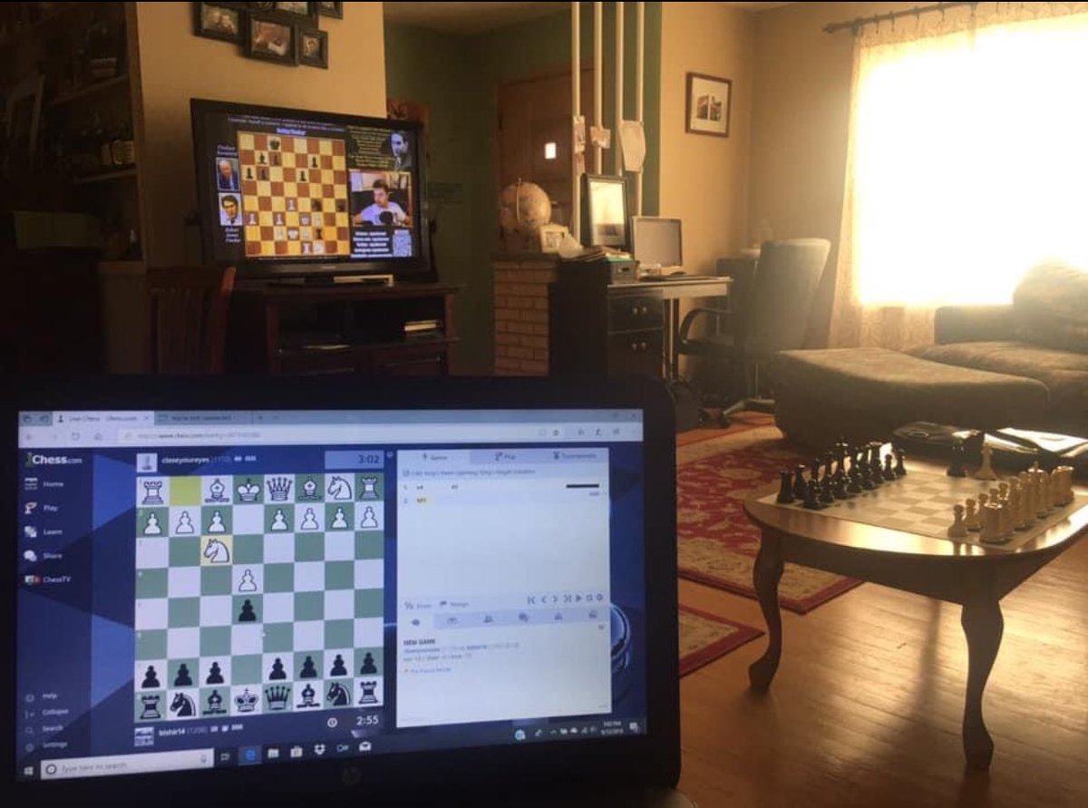 What my house looks like when my wife leaves town! #chesspunks #chess