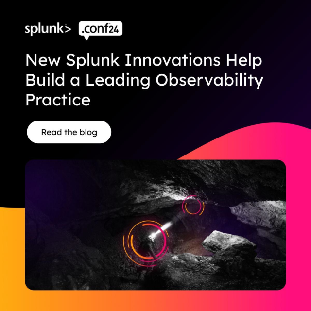 RobertCastley's tweet photo. So much #SplunkO11y goodness is coming your way! Double click into the latest and greatest innovations announced at #splunkconf24 that are designed to help keep your entire stack up and running, no matter where it’s deployed or who’s troubleshooting. https://t.co/XMg8my2ShK https://t.co/qcUdjYznLu