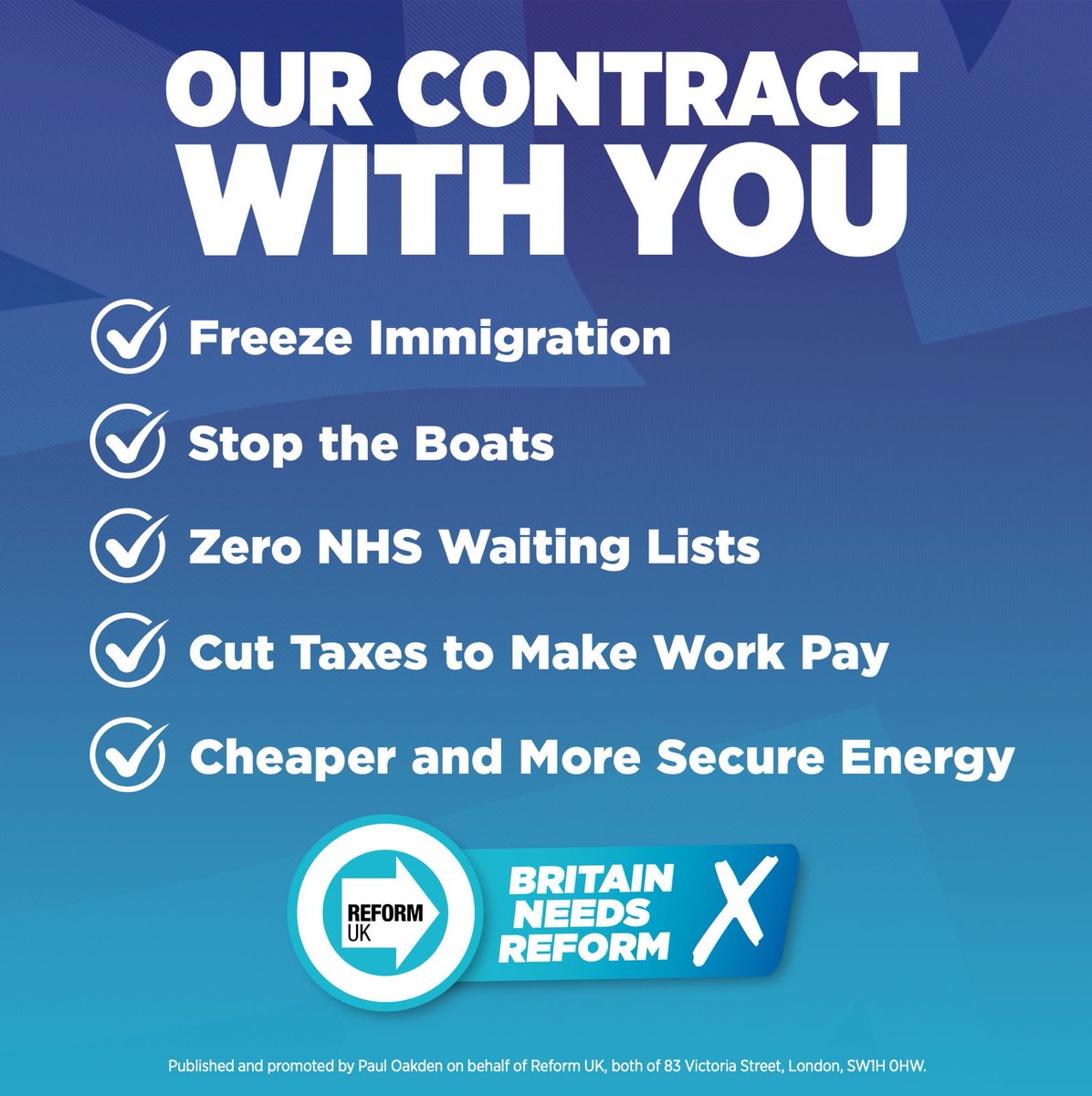 Britain is broken and needs Reform. 

Here are our five key pledges to save Britain 👇
#BritainNeedsReform