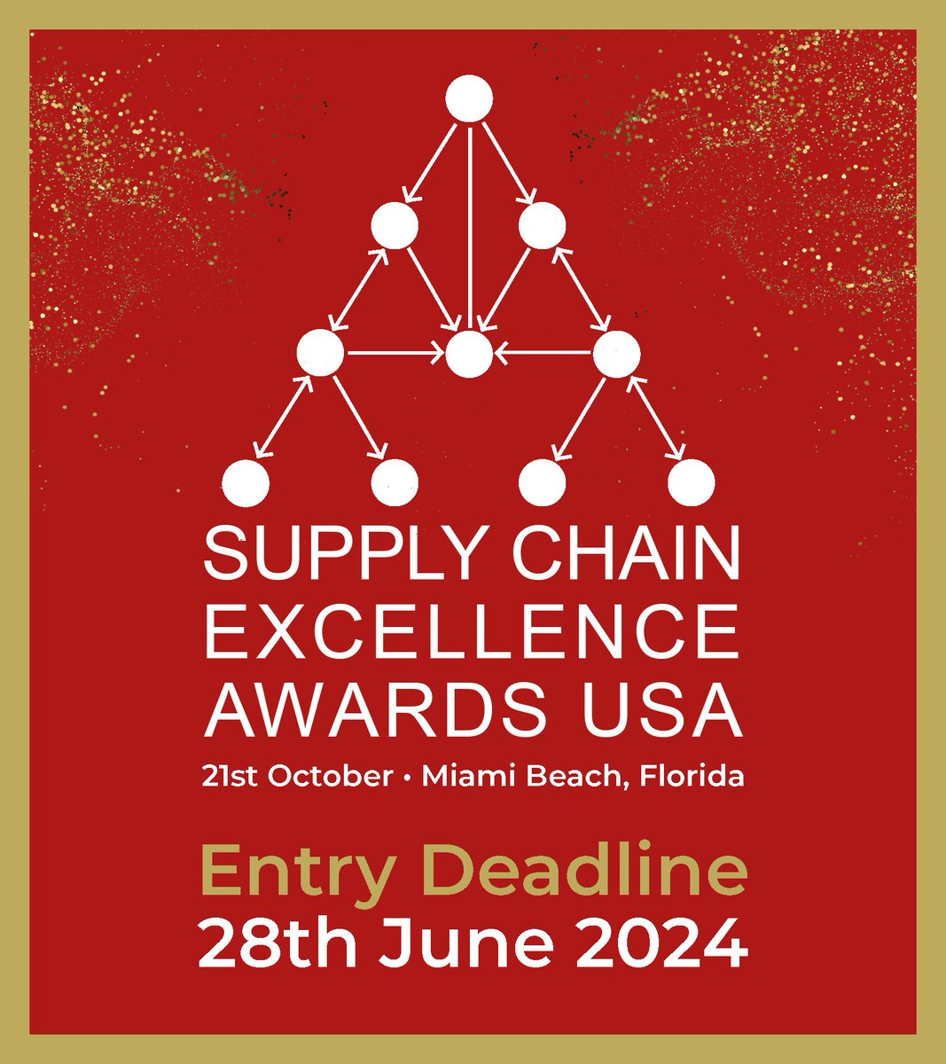 Remember, Supply Chain’s most prestigious awards are coming to America this October and there is still time to enter! 🎆 

Entry Deadline: 28th June 2024

Find out more about entering and attending Supply Chain Excellence Awards USA by visiting here:
supplychainexcellenceawardsusa.com