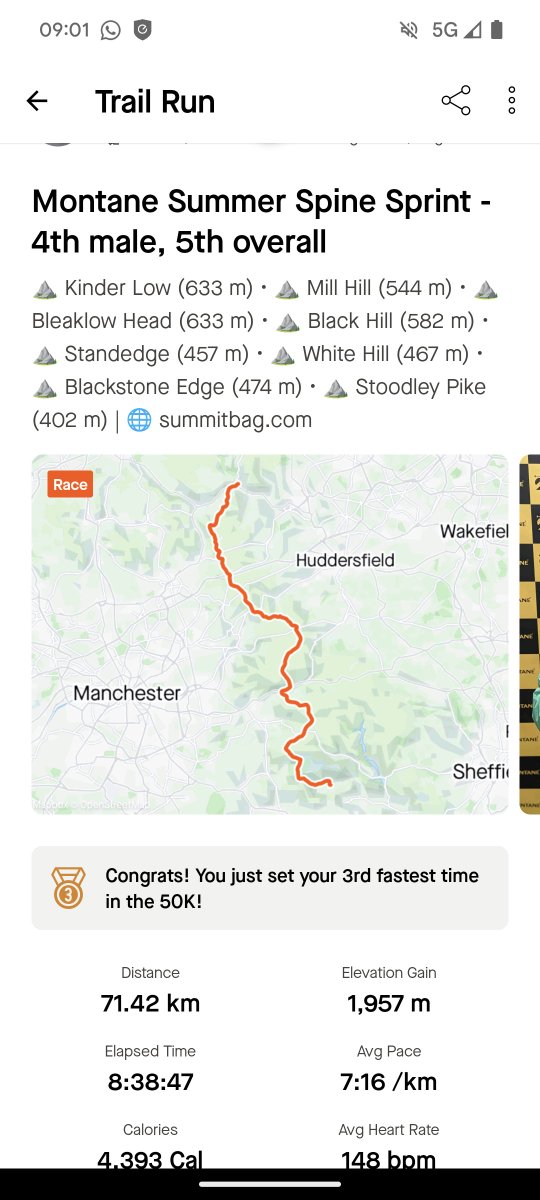 StuBear03's tweet photo. First experience of @TheSpineRace and what an incredible day.
The weather was definitely spiney in parts, not sure about the summer part though but all good levels of fun.
#summerspine https://t.co/HN5CZboJKV