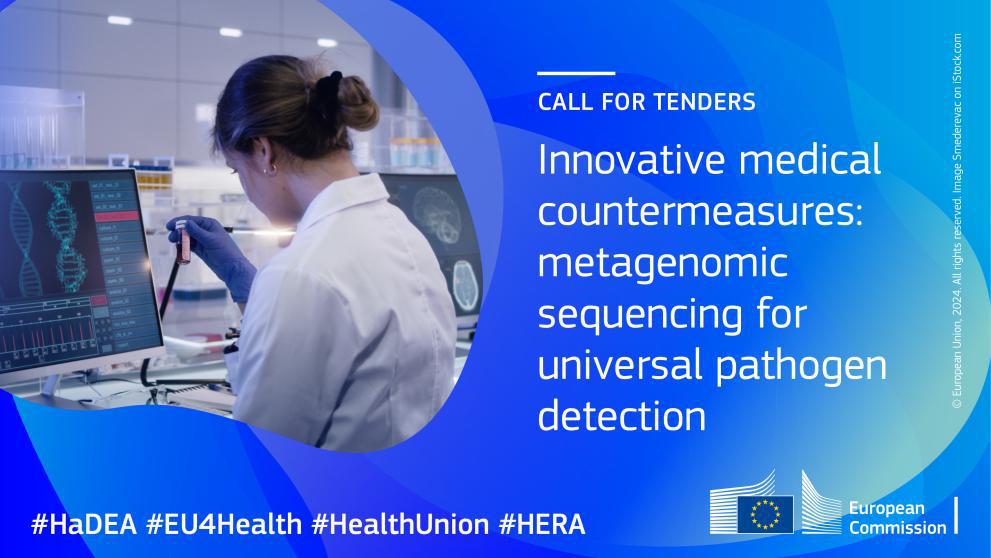 Few days left! Finalise your application for the #EU4Health call for tenders to speed up the development of and access to innovative medical countermeasures - metagenomic sequencing for universal pathogen detection.

Deadline to apply: 21 June
hadea.ec.europa.eu/news/eu4health…