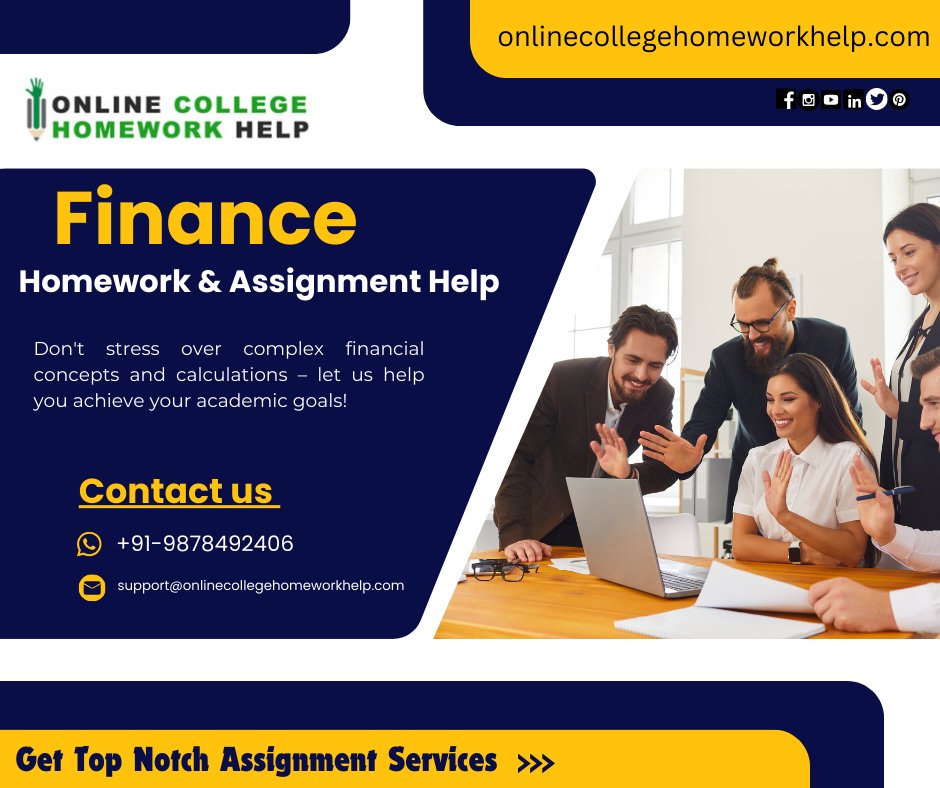 Onlinechwhelp's tweet image. ๐ Struggling with your finance homework and assignments?
โ
Whatsapp:- +91-9878492406
๐ onlinecollegehomeworkhelp.com
๐ฉ support@onlinecollegehomeworkhelp.com
onlinecollegehomeworkhelp.com/finance-assignโฆ
#finance #financialeducation #financeassignmenthelp #financetutoringhelp #corporatefinance