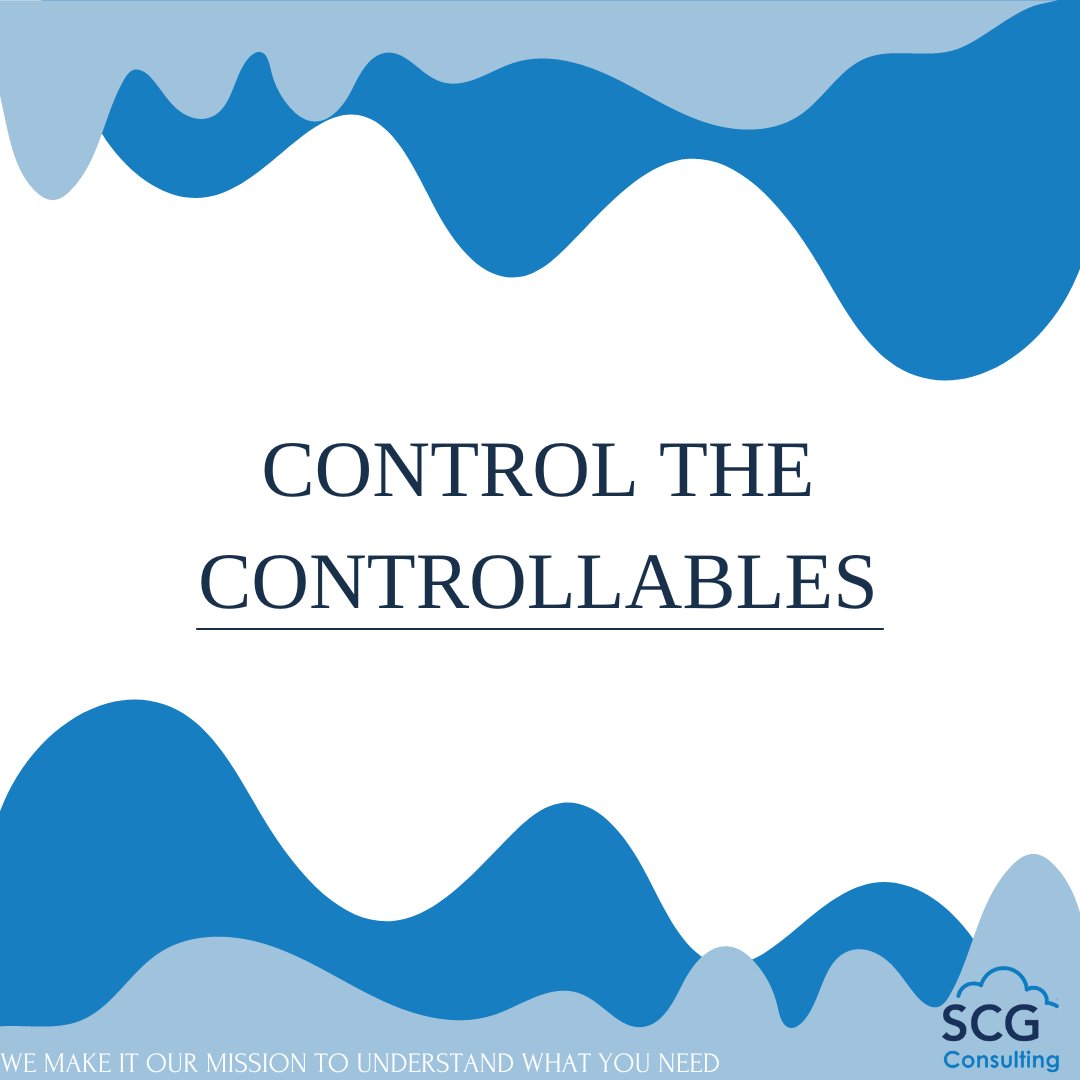Not everything is in your control but your actions, effort and attitude are. Make sure you keep a positive attitude this week, its 🔑 to success! 

hashtag#scgconsulting hashtag#control hashtag#workhard hashtag#motivationmonday