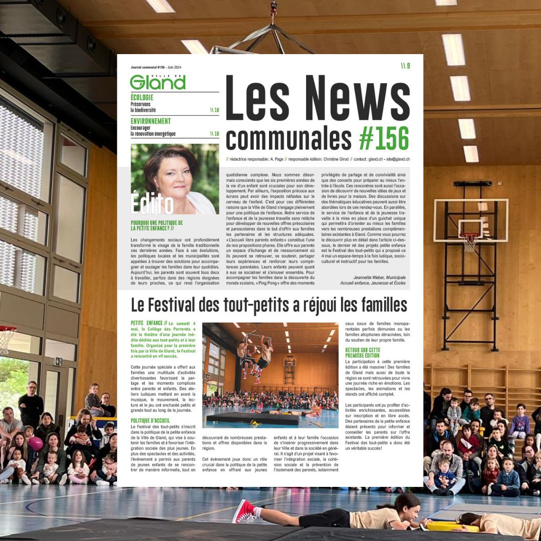 Découvrez les dernières News communales du Gland Cité #156! Bonne lecture 👉issuu.com/gland5/docs/gl…