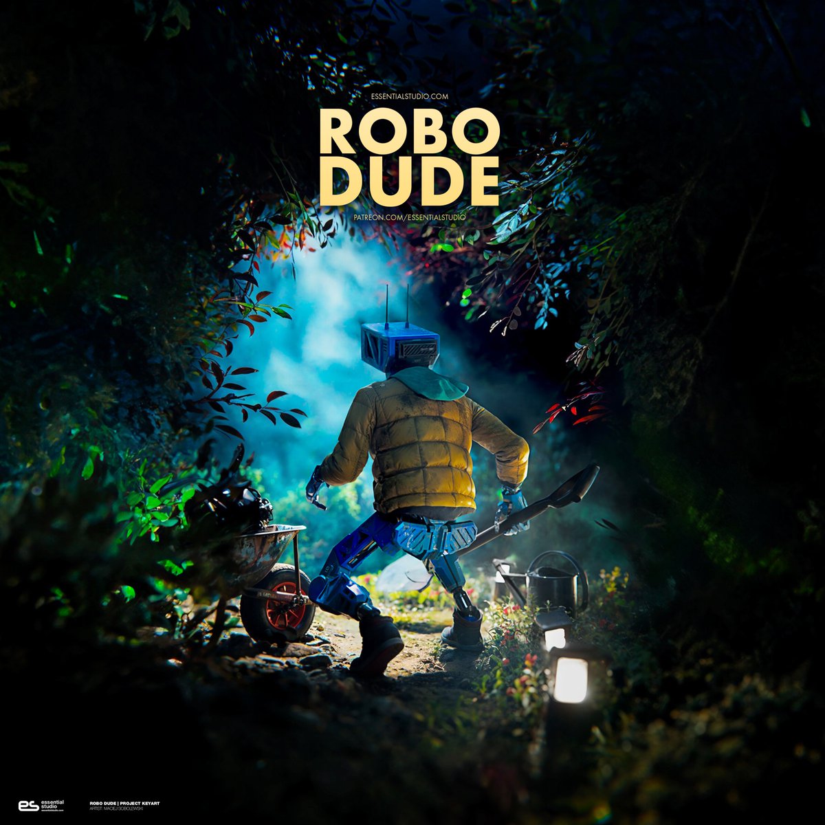 msobolewskiart's tweet photo. 🎨 Revealed: "ROBO DUDE" Key Art! 🌿💻 Where tech meets nature, magic brews. Check out how I blend pixels with plants, powered by coffee! ☕️ #DigitalArt #RoboDude @essentialstudio 

https://t.co/Pcx0HytpNy https://t.co/srcOC7yXj7