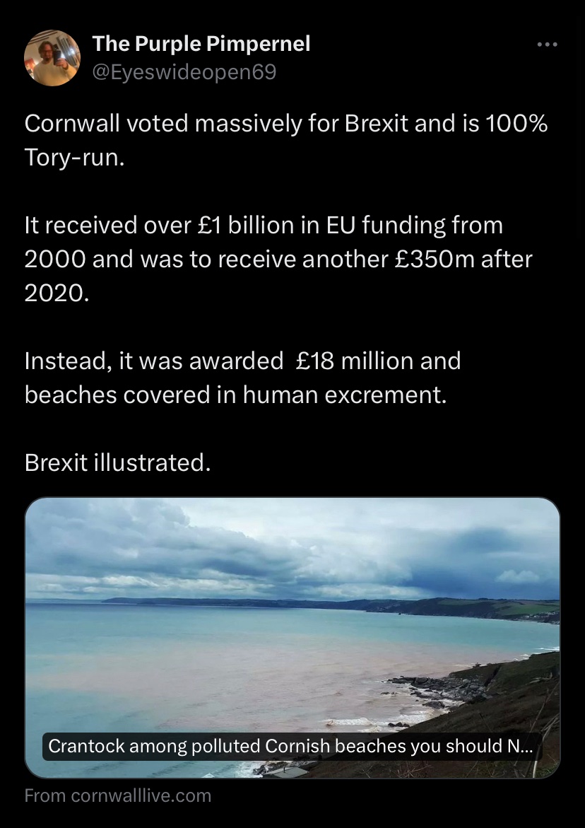 Ask Farage and Tice to explain things like this, then watch as they run for the sunlit uplands.

Journalists — do your jobs!