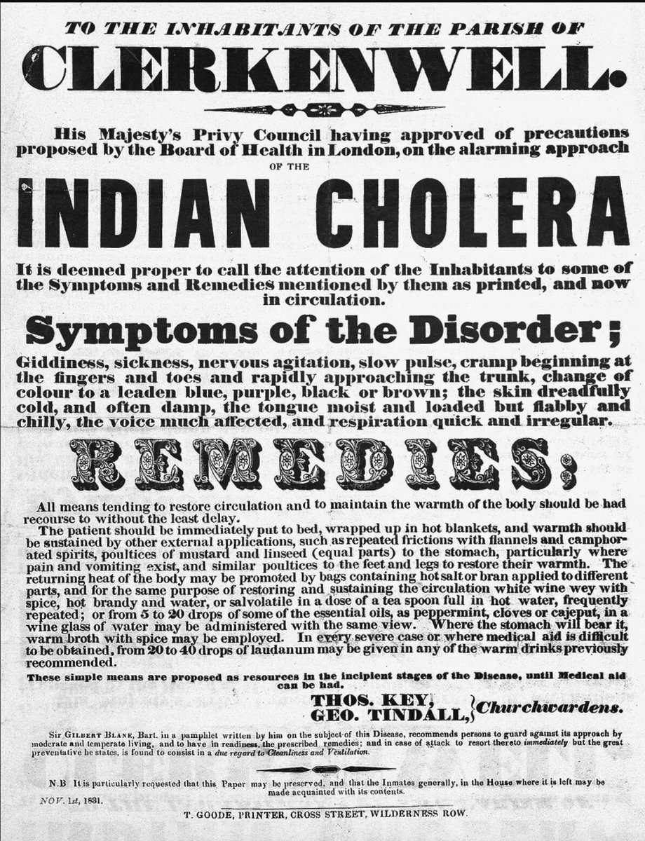 JasonNjoku's tweet photo. I ended up at @EverCareNG Lekki which was great. Left Sunday morning. Back home and recovering, but I do not know whether it's food poisoning or a mild case of cholera. The latter is easily solvable. With the last outbreaks in 🇬🇧 1866 &amp; 🇺🇸 1911 &amp; 🇬🇭 2016. A poster is from 1831 🤐 https://t.co/kXNLl00Gv5