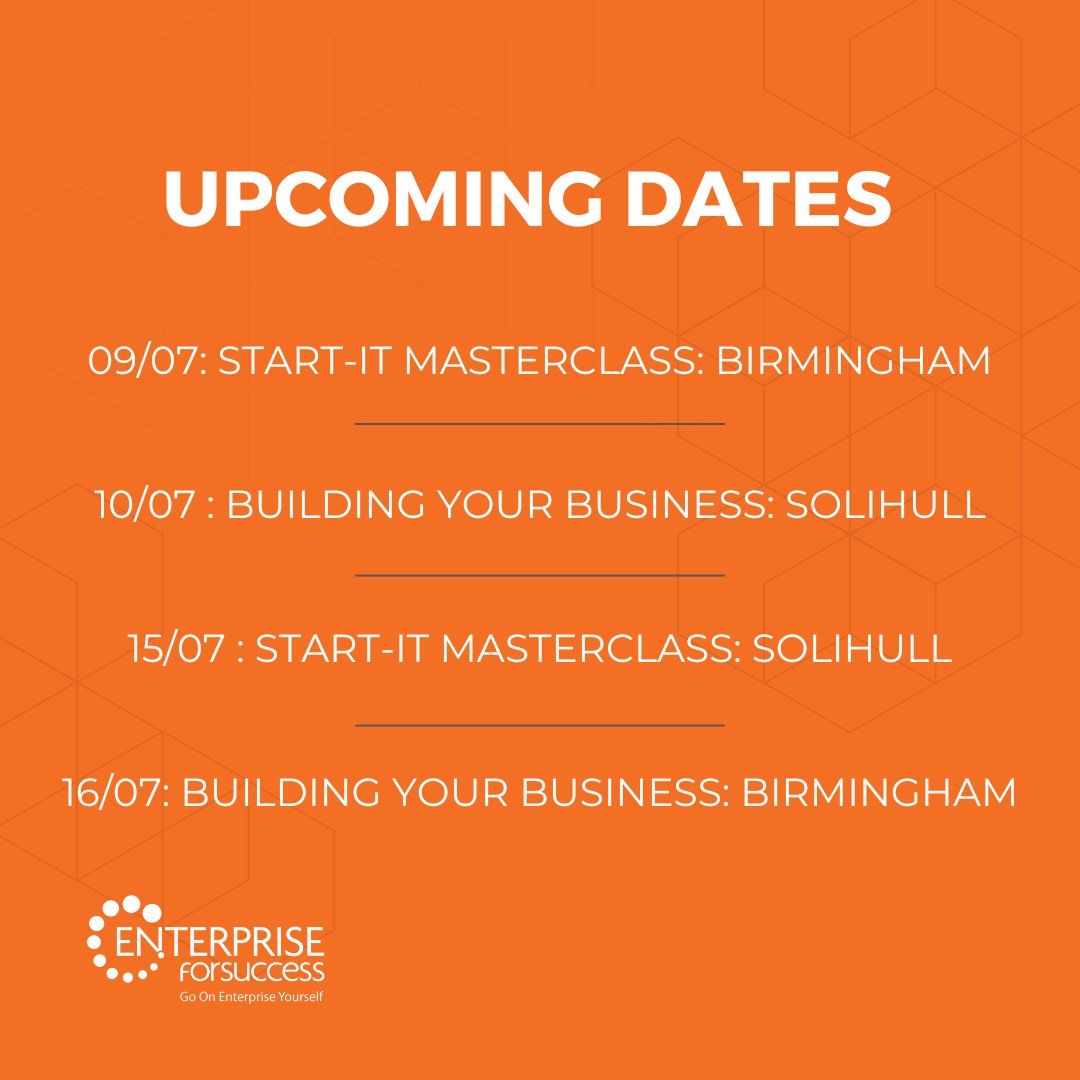 Amazing week of workshops! 🚀 Join our July sessions:

📅 July 9 &amp; 15 - Business Masterclass
📅 July 10 &amp; 16 - Business Foundations

Secure your spot now! 💼✨

blueorchid.co.uk/e4s2024/

#Entrepreneurship #StartUpLife #Workshops