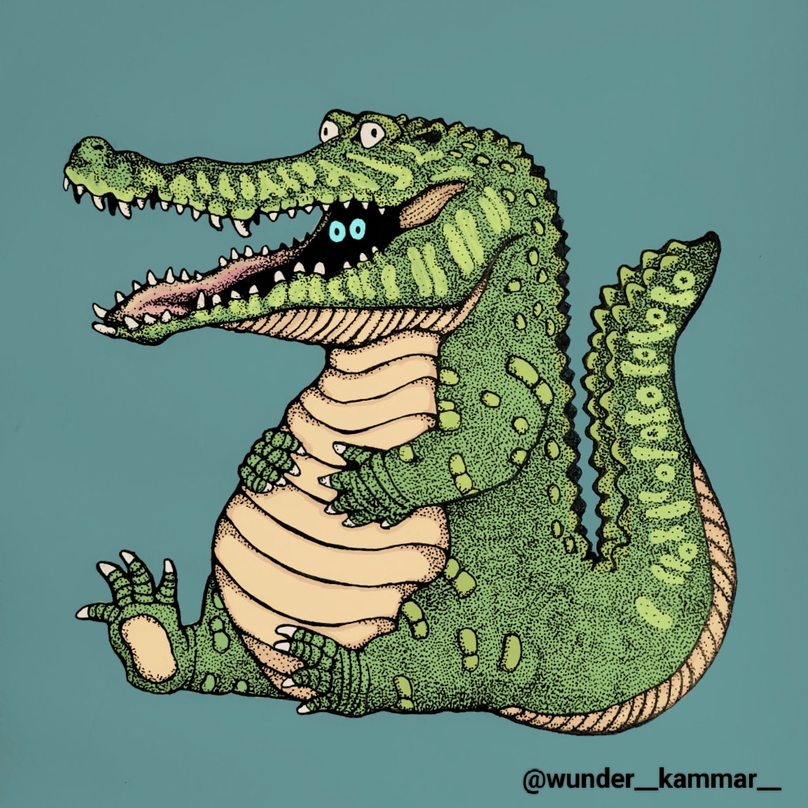 今日は世界ワニの日らしいので、ワニの絵を出してみる。ワニはカッコいいし、カワイイぞ🐊
#世界ワニの日