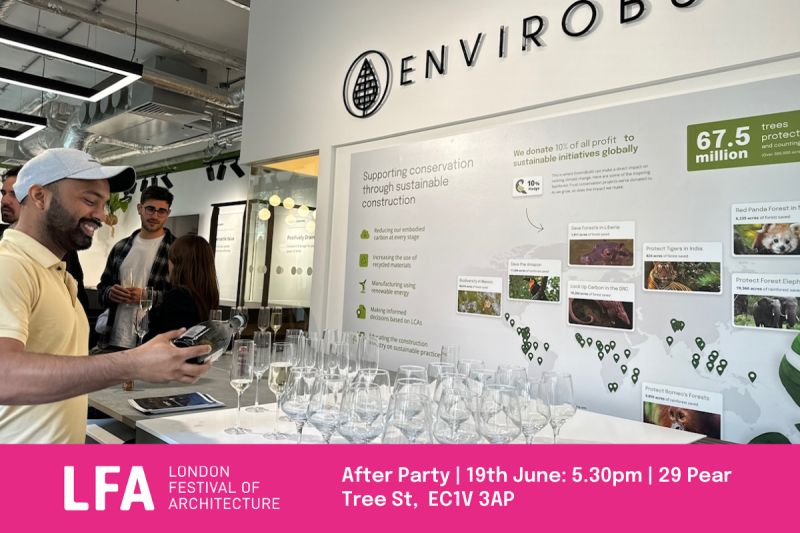 🎉 Join us for our <a href="/LFArchitecture/">London Festival of Architecture</a>  After Party! 
On 19th June at 5:30pm, right after our EPD panel discussion, we're hosting after work drinks in our newly opened London showroom. 🏙🥂

📍29 Pear Tree St, EC1V 3AP

Secure your spot  👇

shorturl.at/SLwAK