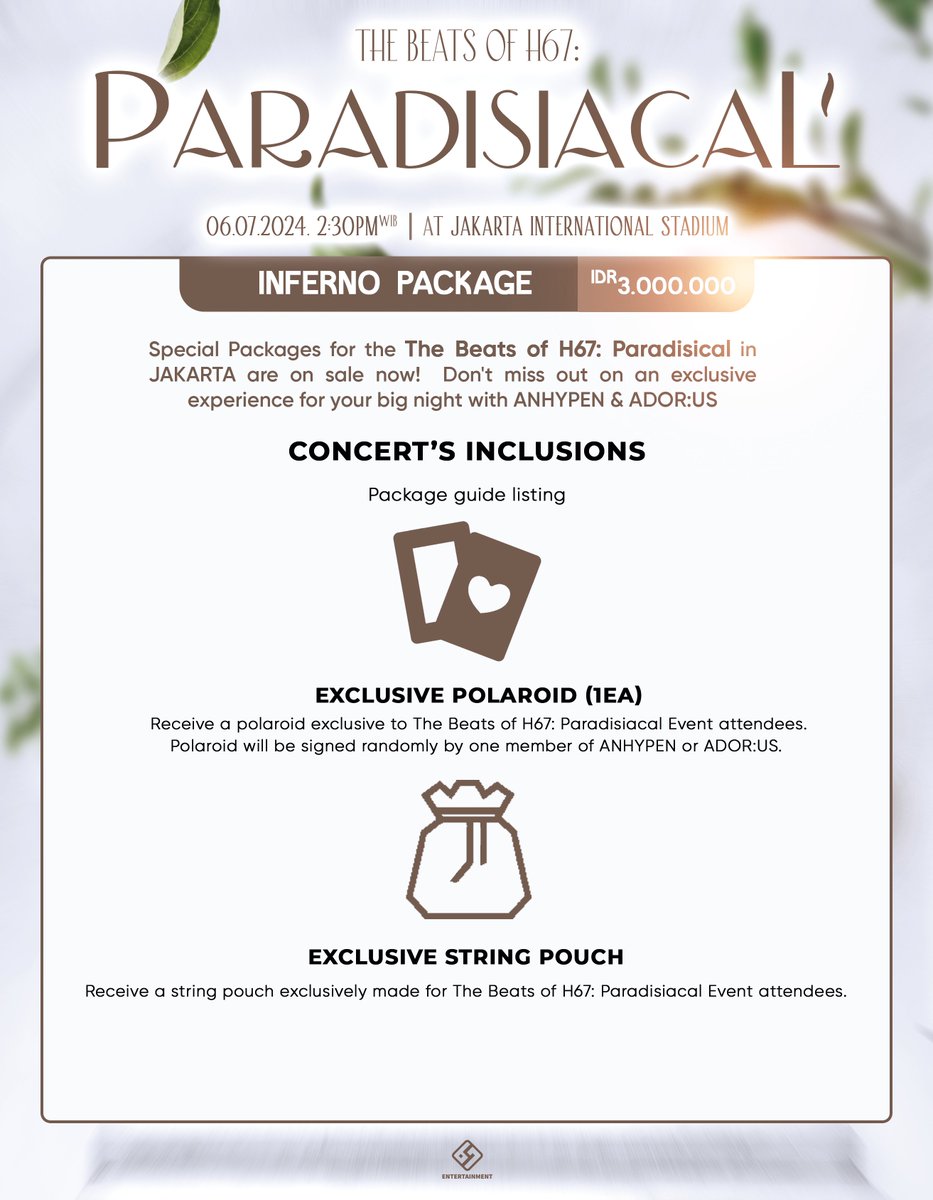 H67ENT's tweet image. ㅤㅤ
Limited tickets are up for grabs!

If you're feeling spontaneous and want to join the 𝗧𝗵𝗲 𝗕𝗲𝗮𝘁𝘀 𝗼𝗳 𝗛𝟲𝟳: '𝗣𝗔𝗥𝗔𝗗𝗜𝗦𝗜𝗔𝗖𝗔𝗟' In Jakarta, scan the QR code or visit s.id/paradisiacal-t…. You deserve to witness ANHYPEN &amp;amp; ADOR:US live!
 
#ParadiseofH67
ㅤㅤ
