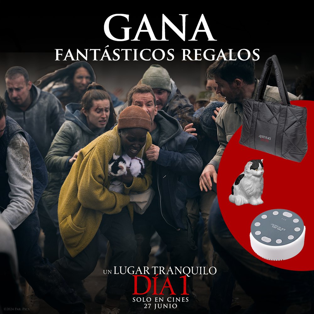 TerrorActo_'s tweet photo. ¡Tenemos sorteo de #UnLugarTranquiloDía1! (27 de junio en cines) ¿Quieres ganar este pack especial? 
Para participar:   
🤫Sigue a @paramount_spain, @TerrorActo_ y @JoseMellinas_. 
🤫Dale Me Gusta y RT a este post.
🤫Menciona a un amigo/a.

Cierre sorteo: 24 de junio. ¡SUERTE!🍀 https://t.co/dRv5st74Bi