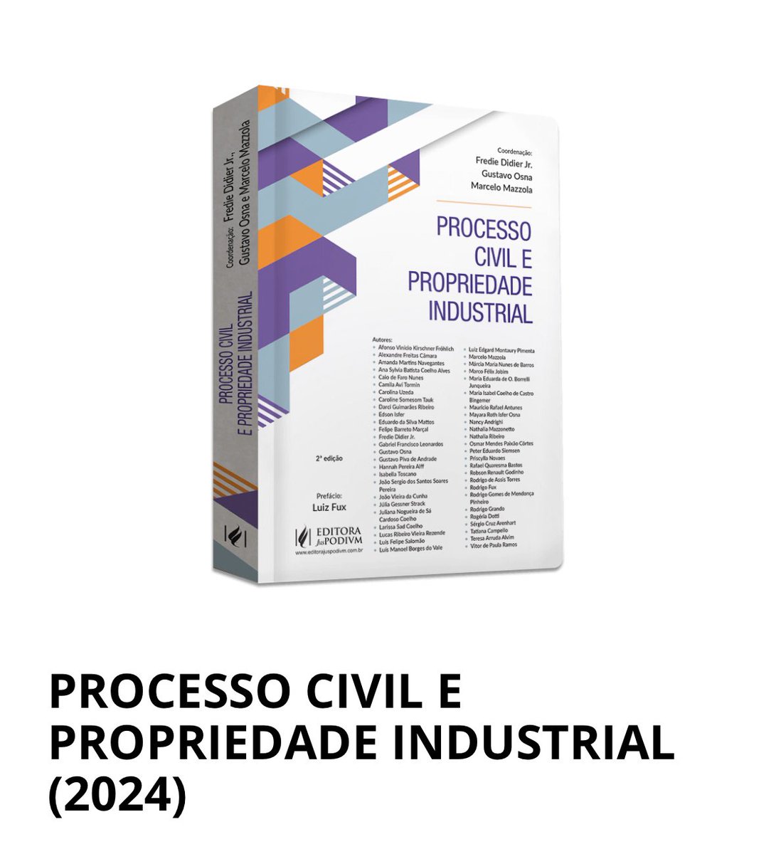 Saiu o novo volume dessa obra incrível, que tive a honra de coordenar com os amigos @frediedidier_jr e <a href="/gustavo/">Gustavo Fernandez</a>.osna . Mais de 600 páginas, com vários artigos novos. Conteúdo riquíssimo. Ministros, Desembargadores, Juízes e muitos craques do processo civil e da PI.