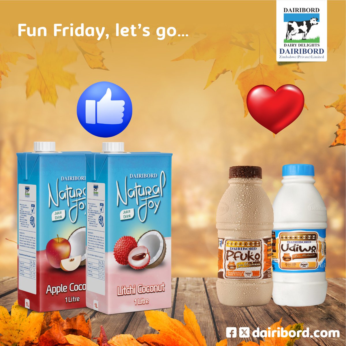 DairibordLtd's tweet photo. It’s Friyay! Which drink is your fighter this weekend? Like for Natural Joy and Love for Pfuko.
#Friyay #Pfuko #NaturalJoy https://t.co/sloa0gDG3j