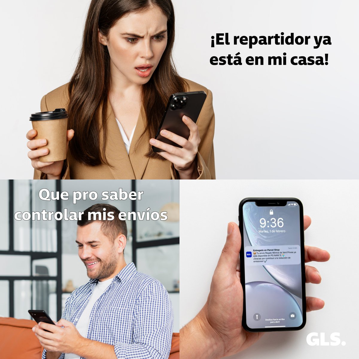 GLS_Spain's tweet photo. Evita sorpresas y controla tus entregas con notificaciones a tiempo real con la app #MyGLS ✅ 

Te avisamos incluso cuando estamos a 5 paradas del destino 📲📦 
Descubre todo lo que te ofrece la app My GLS 👉 https://t.co/5YShAzSMJL

#ControldeEnvíos #GestióndeEnvíos #EmpresasDeTransporteDigitalizadas