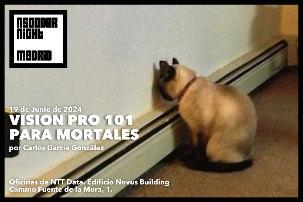nscoder_mad's tweet photo. Nos vemos este miércoles. https://t.co/4z97rvDyDg