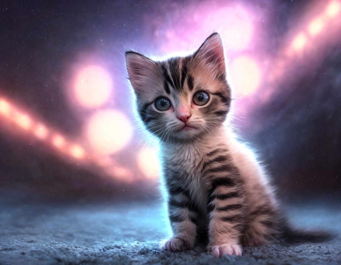 AngusARP's tweet photo. Fantastic Kitten #004 #cat #kitten #fantasyart #AIart #AIphoto #sciencefiction #GenerativeAI https://t.co/j1RgB1HfxN