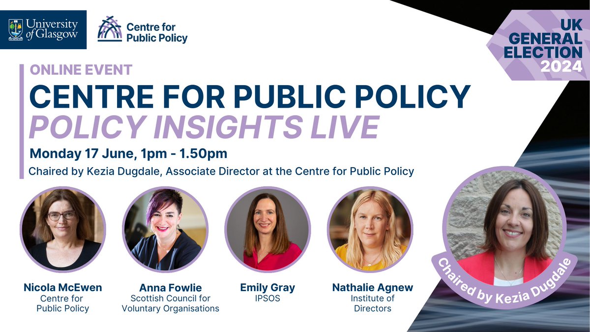 TODAY!🚨

❓ What do we know about top priorities for voters?
❓ What's so far been ignored or lacked its moment in the spotlight?
❓ What about Scottish manifestos and what do we know so far about the future for devolution?

Join us! Watch here from 1pm: streamyard.com/watch/Qdgsz5VC…