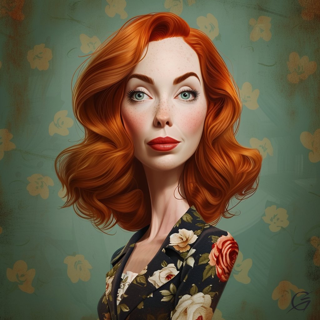 g_art_official's tweet photo. Channeling vintage vibes with a dash of fiery flair. 🔥✨
#caricature #caricatures #caricatureartist #vintagevibes #retrostyle #gingerglam #humorousportraits #funnyfaces #mondaymood #artfun #karengillan #celebrityart https://t.co/ovAi6gYSC5
