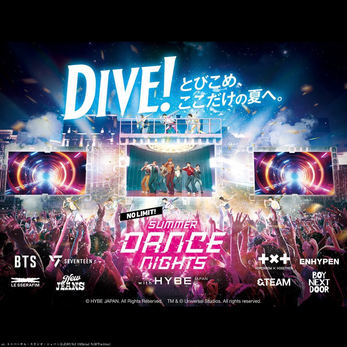 BTS_613Ari's tweet photo. BTSとUSJ(ユニバーサル・スタジオ・ジャパン)のコラボが開催決定！！

● BTSの人気曲とミュージックビデオにUSJダンサーズとDJパフォーマンスが参戦
● 光や水の特殊演出をかけ合わせてスペシャルなステージを繰り広げる
● HYBE LABELSとユニバの歴代級コラボ

😭😭😭😭

🔗 https://t.co/9SxkfquqjO https://t.co/4O9WzCyNAy