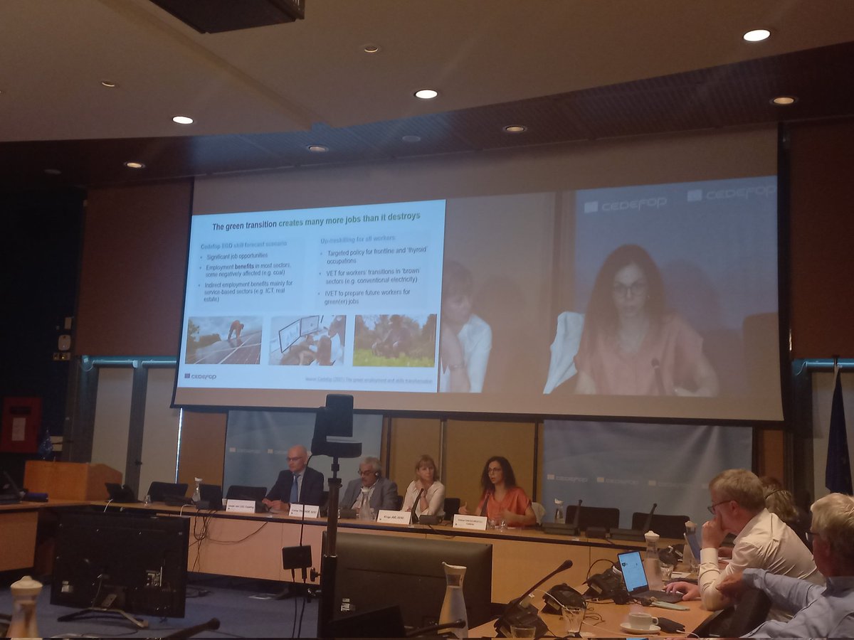 Cedefop's tweet photo. "A mindset and systemic change needs to take place at the way we address #skills #reskilling #skillsshortages (within & beyond the workplace) for a just digital & #greentransition to take place."
#CedefopLMO mtg. https://t.co/afRgRjVcuV
