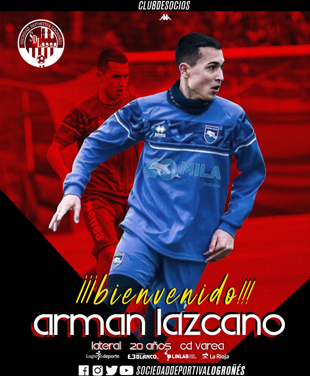 SDLogrones's tweet photo. COMUNICADO | 🇦🇹

Arman Lazcano, nuevo fichaje blanquirrojo.

El joven jugador llega procedente del Varea, donde ha sido un fijo en el 11 titular.

También defendió al Pescara italiano tras pasar por las cantera de la UE Sants y el Alavés.

📰 https://t.co/FKKkfdsVUe

¡Bienvenido! https://t.co/djaqt3QvTL