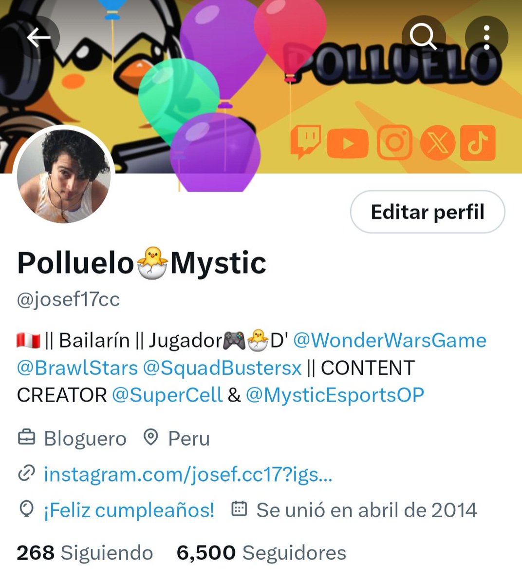 josef17cc's tweet photo. o(^^o) (o^^)o Hoy los globitos🎈 salen por mi cumpleñaos 👑🐣❣️
Feliz vida para mi!! 🎂🥳🎁🎉🪅
#FelizCumpleaños 🎂 #HappyBirthdayToMe 🎂 #StayMystic⚔️ #WonderWarsGame #Supercell #Squadbusters #BrawlStars #ClashRoyale #ClashOfClans https://t.co/c4IFezRYQE