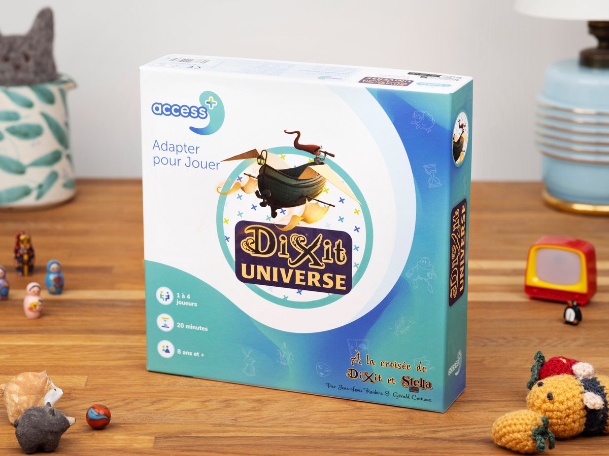 Access_Plus_'s tweet photo. 🎉 Nouveauté chez Access+ ! 🎉 

Découvrez Dixit Universe Access+, le jeu inclusif pour tous les amoureux de #Dixit. Adapté pour les joueurs avec des troubles cognitifs, il promet des parties pleines de magie et d’amusement. 

Prêts à jouer ? 🌟🃏 https://t.co/Xva9asVGxy