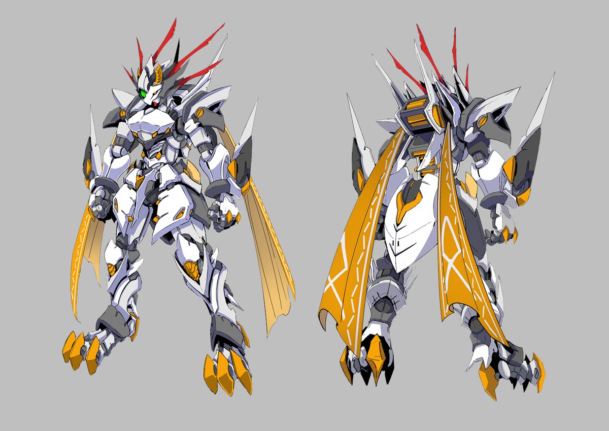 多分、私のフォロワーの9割が知らないと思うんですけど、エルトリアは大のロボット好きで、私が書く一般向け小説の殆どには巨大人型ロボットが出てきます。
ということで主役機を二機ご紹介! 