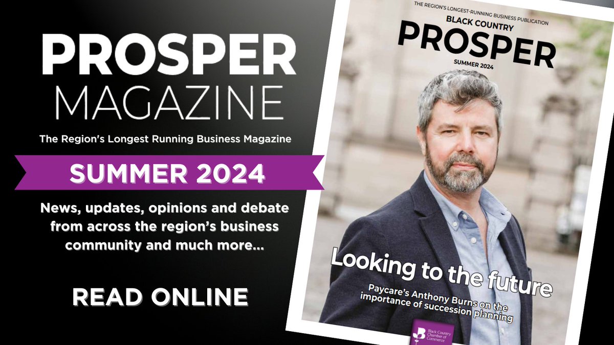 BCCCmembers's tweet photo. β¨The summer 2024 edition of PROSPER Magazine is out now! π
See the latest news, views, opinions and debate as we gear up for this year's Black Country Chamber Business Awards...
Start reading! β‘οΈ https://t.co/InKmCarbpI
#BusisnessIsSupport #prospermagazine https://t.co/stRnSBXyd1