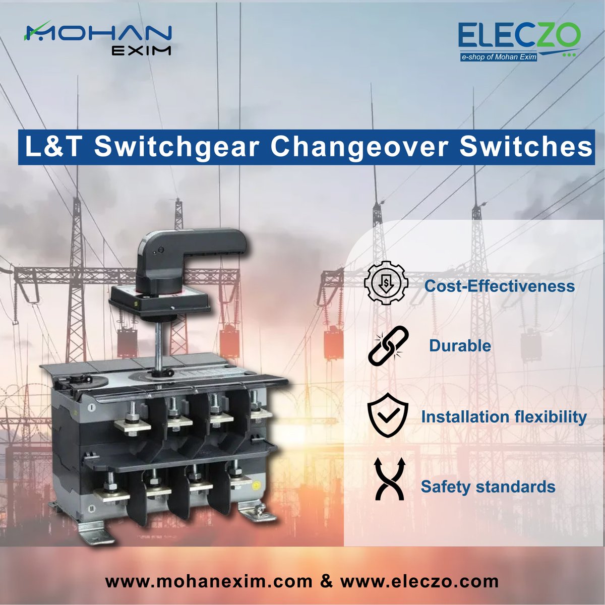 eleczo_exim's tweet image. Ensure Safe, Reliable and Compatible Power Supply with our L&amp;amp;T Switchgear Changeover Switches.⚡️🛡️
Get up to 41% off!

Shop Now: eleczo.com/lt-switchgear-…

#larsentoubro #Switches #SwitchgearSolutions #PowerDistributionUnit #changeoverswitch #electric #Eleczo #MohanExim