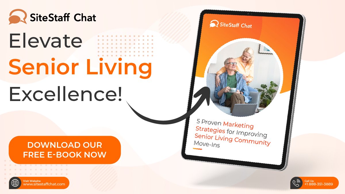 SiteStaffChat's tweet image. Ready to revolutionize your senior living community? Dive into our expert insights and discover the blueprint to success! Elevate move-ins, and enhance resident experiences. Download our Free E-book now.

Visit: bit.ly/3XkwKZc

#MarketingStrategies #sitestaffchat