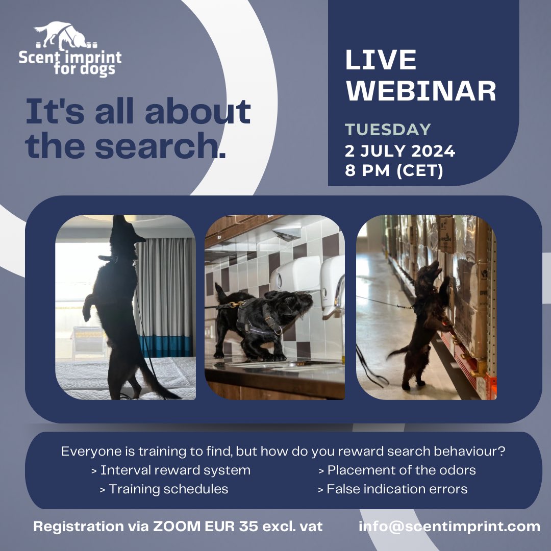 📣 New webinar announcement 📣

It’s all about the search 
2nd of July 2024 at 8 pm (Dutch time). 

The 1.5/2-hour webinar costs EUR 35.00 excluding Dutch VAT. The webinar includes a slideshow and videos.

Register in advance for this webinar: us06web.zoom.us/webinar/regist…