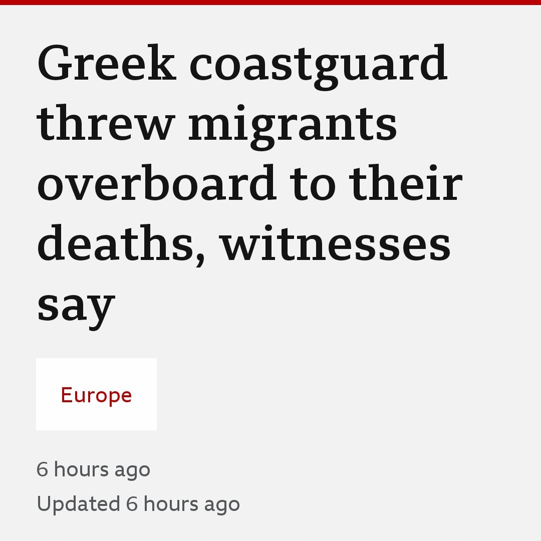 nelsabbey's tweet photo. Crucial journalism by the BBC here. But thanks to a protracted dehumanisation campaign, 'migrant' is now a term that describes a non-person. Hence this story won't generate the empathy or fury it should. In fact, a cow being hit by a police car will generate more concern. https://t.co/iN6HRqodxM