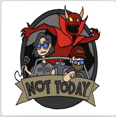 CodswallopPod's tweet image. I am LOVING #NotToday Podcast by @eddiepence &amp;amp; @jennifersterger. Only tiny thing, could you turn down the music for #FloridaFriday as I nearly shit myself faster than Eddie sniffing Wolf Urine. Not a complaint, just a request as I don’t like pooing myself in my car lol.