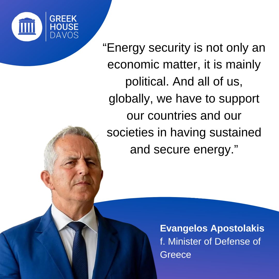 During his panel discussion on "The impact of energy on the international security landscape" during our annual meeting in Davos in 2024, Evangelos Apostolakis, f. Minister of Defence of Greece, made the following perceptive remarks.

#wef2024 #ghd24 #energy #sustainability