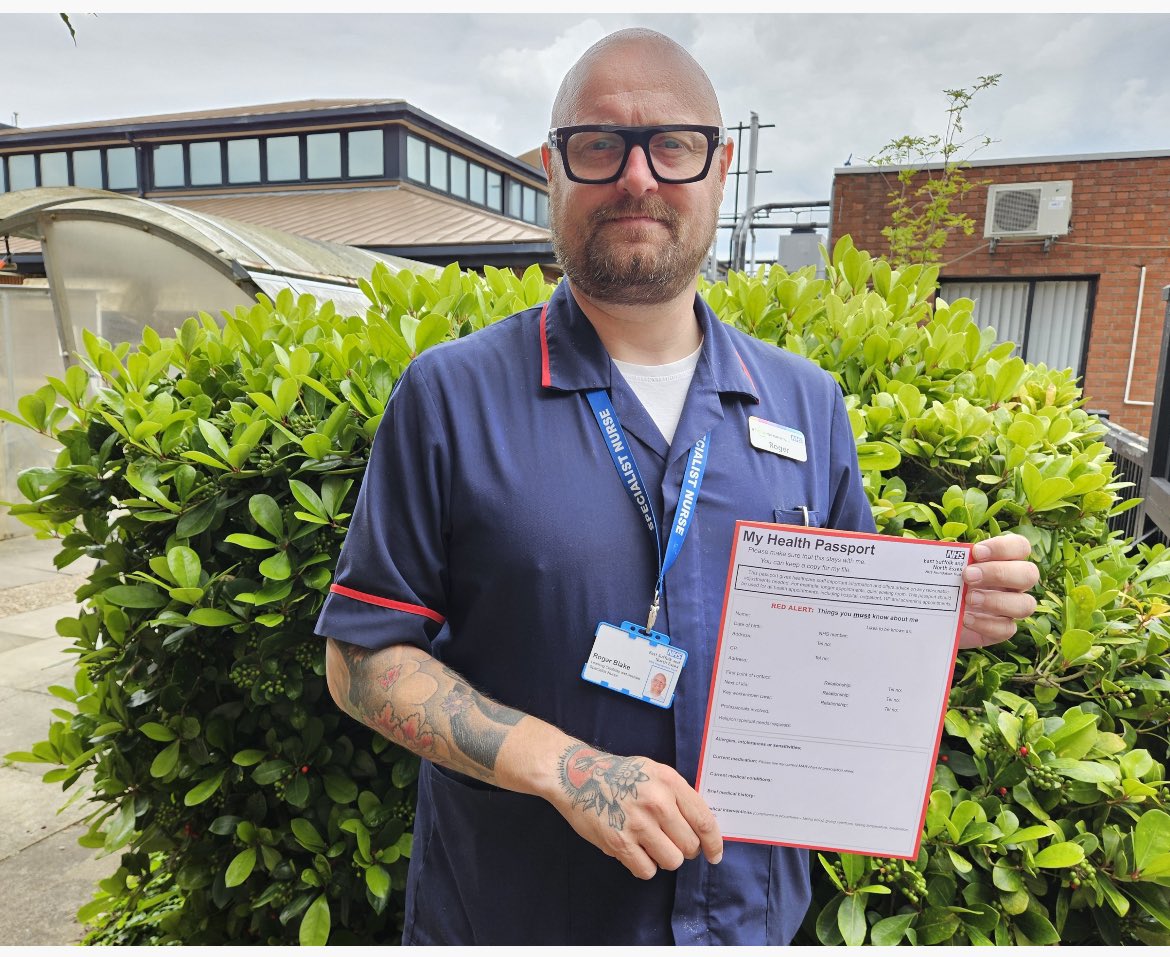 Today we’re launching a new and improved health passport for ESNEFT. 

This vital document is designed to help patients with a learning disability and/or autistic people tell you what they need while they’re in our care. This includes likes, dislikes and how they communicate ⬇️