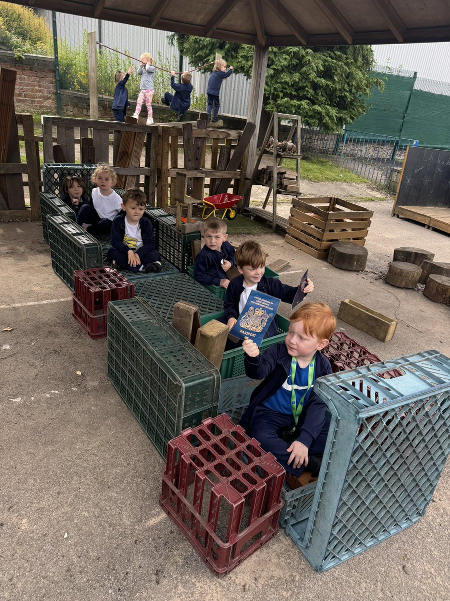 Ready for take off ✈️ The children have been buying their tickets from the travel agents, grabbing their passports and hopping on plane to take them to their destination! <a href="/StGabrielsCofE/">St Gabriel’s C of E.</a>
