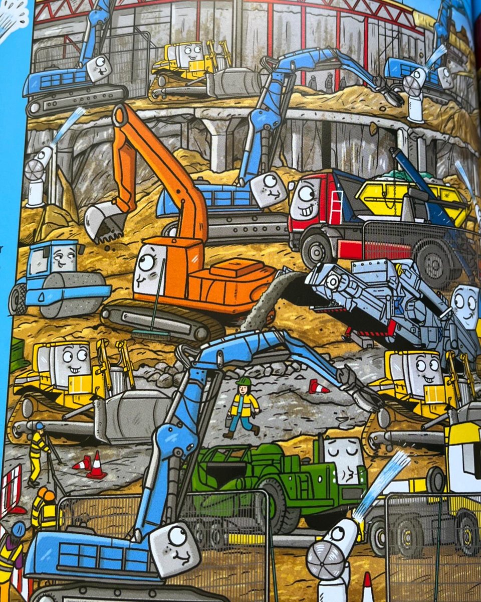 Thank you <a href="/BusterBooks/">📚 Buster Books 📚</a> for my advanced copies of ‘Where’s the Digger’ it looks great! A really busy and fun book to illustrate 🚧🧱🔨😁 #wheresthedigger #diggers #book #newbook #illustration #art #artwork #searchandfind #busterbooks #illustrator
