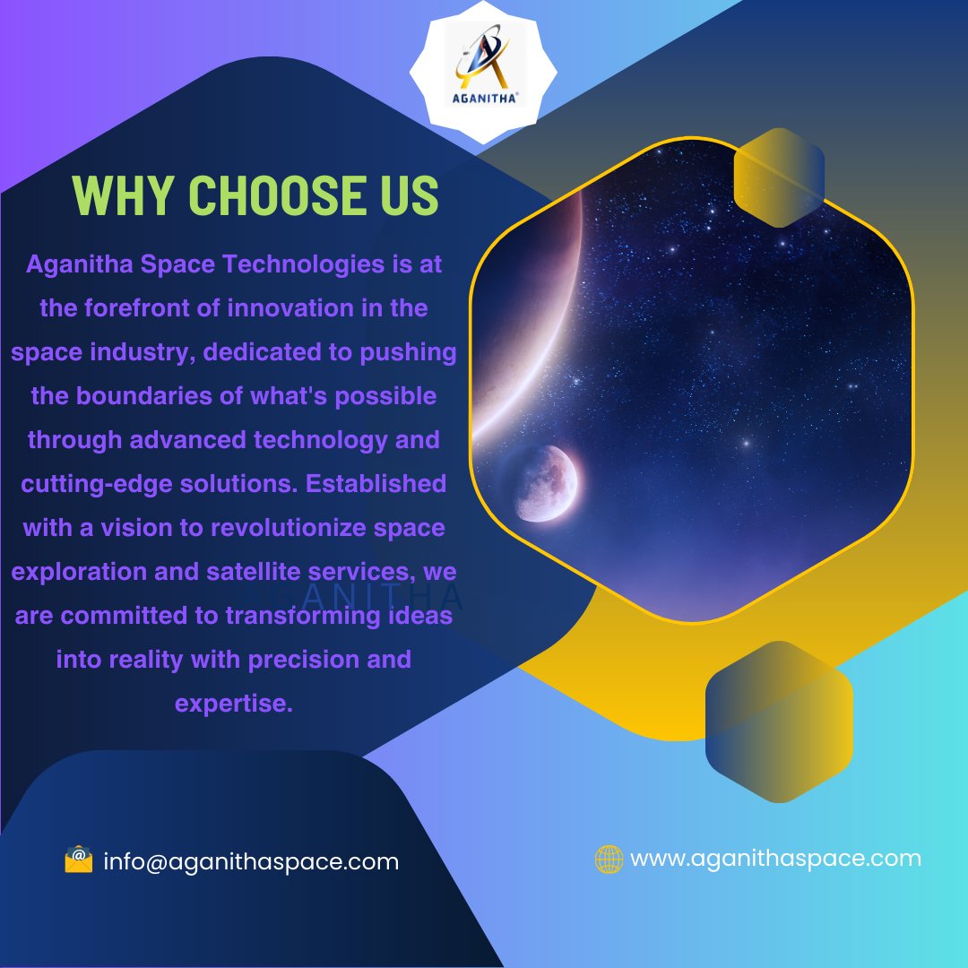 AganithaT3937's tweet image. Our commitment to excellence, coupled with a passion for pushing the boundaries of space exploration, ensures that every mission achieves its full potential. Join us in shaping the future of space technology.
#SatelliteDesign #LaunchServices #SpaceInnovation #FutureOfSpace
