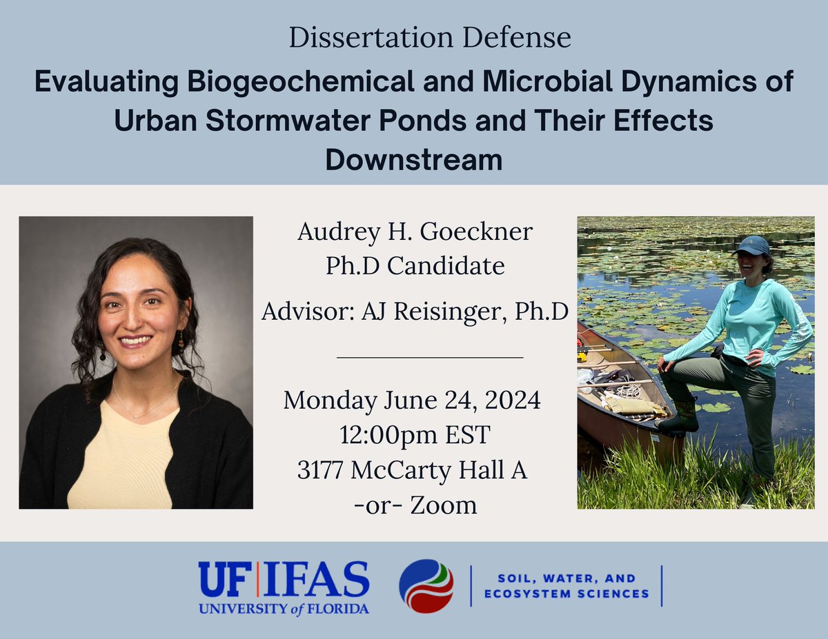 Audrey Goeckner (@pondgator) on Twitter photo T-minus 7 days until my defense! If you're interested in attending over zoom, shoot me a DM for the link 🙂 T-minus 7 days until my defense! If you're interested in attending over zoom, shoot me a DM for the link 🙂