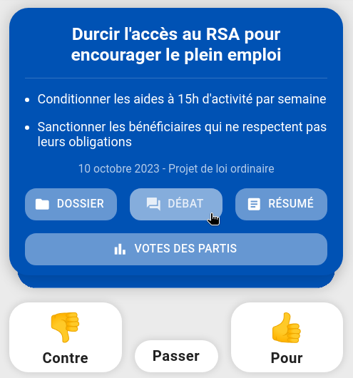 VoteFinder_eu's tweet photo. Grâce à @OutOfContext_AN de @DelemazureTheo, nous venons d'intégrer les débats de l'assemblée nationale dans https://t.co/oNVfiw2bBZ !

Faites le test pour trouver la liste aux législatives qui vote comme vous 🏛️🗳️ https://t.co/ZcNuaL2iYS