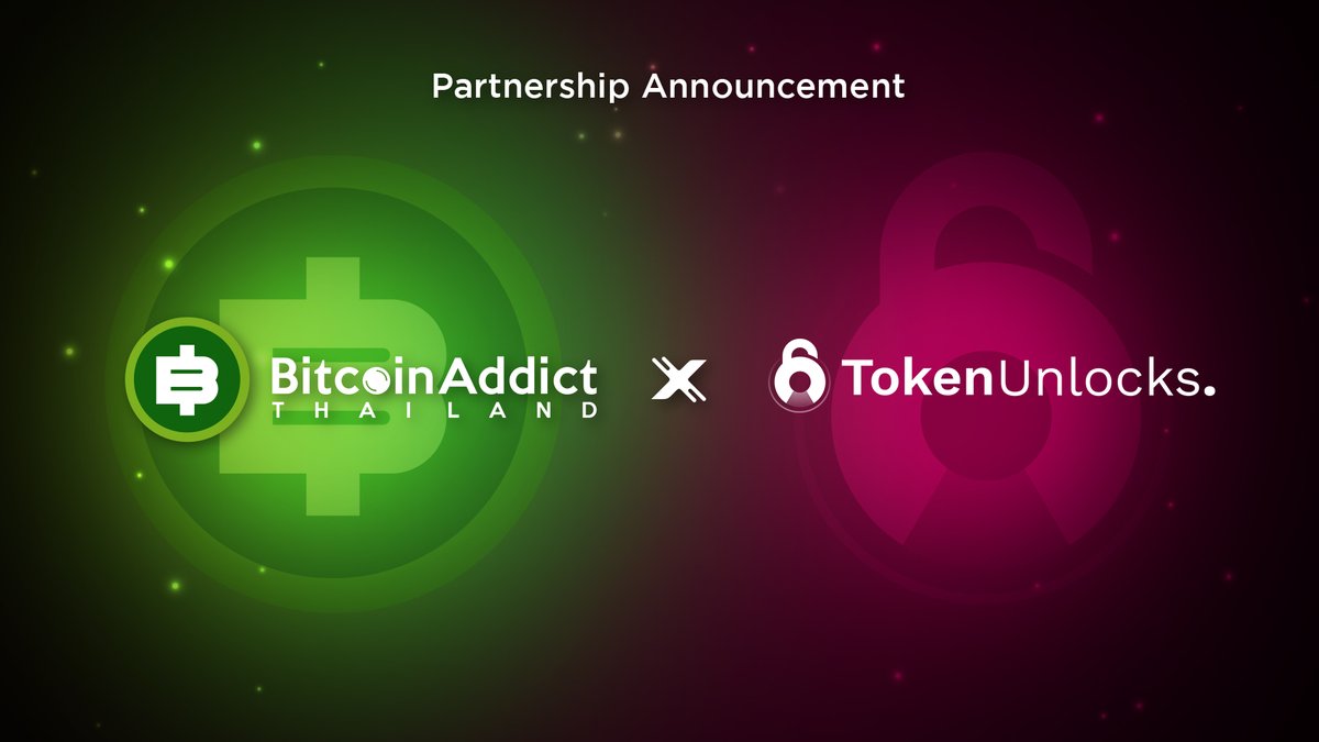 BitcoinAddictTH's tweet image. 🟢ประกาศ Partnership ระหว่าง Bitcoin Addict Thailand และ @Token_Unlocks 🩷

📍เรารู้สึกยินดีเป็นอย่างยิ่งที่จะประกาศเป็นพันธมิตรกับทาง TokenUnlocks แพลตฟอร์มรวบรวมข้อมูล Tokenomics และการปลดเหรียญระดับแนวหน้าของวงการ

📌เราหวังเป็นอย่างยิ่งว่าการร่วมมือในครั้งนี้จะทำให้เพื่อน ๆ…