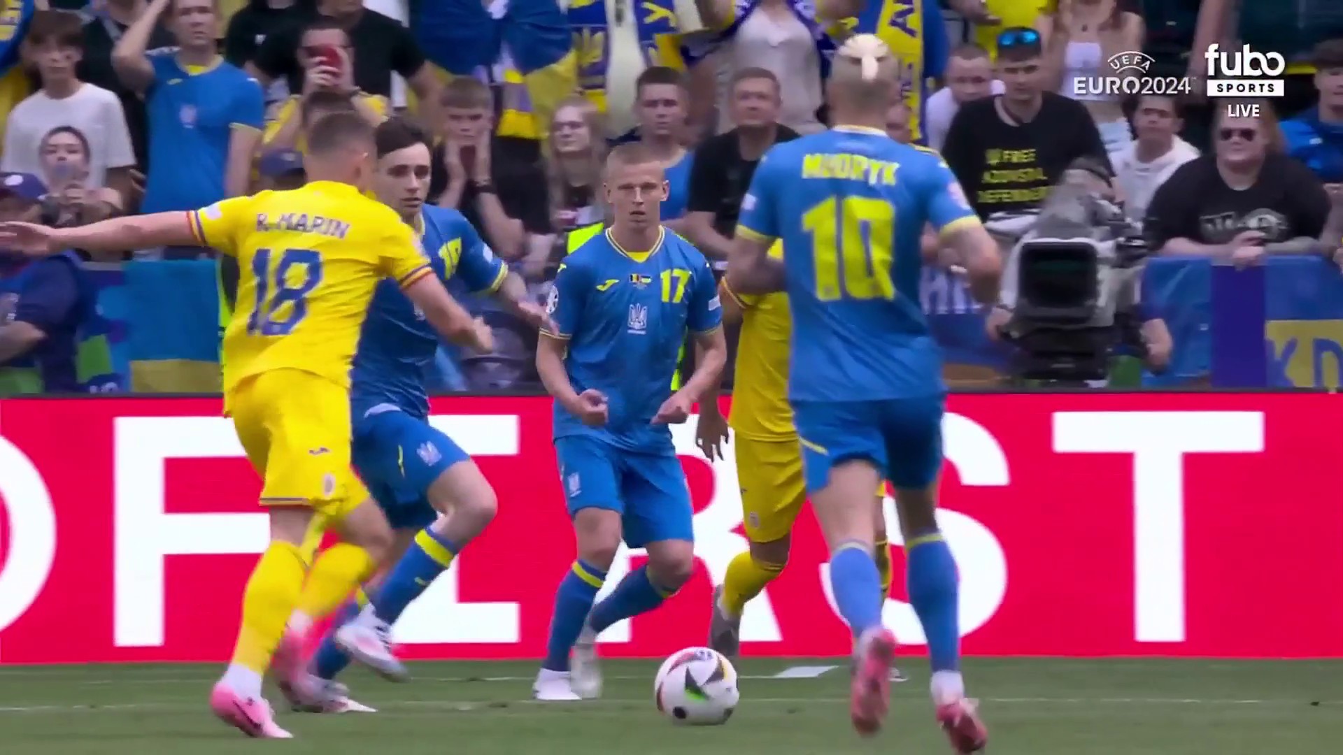 Răzvan Marin with the perfect placement for Romania 🤩📺: FuboTV