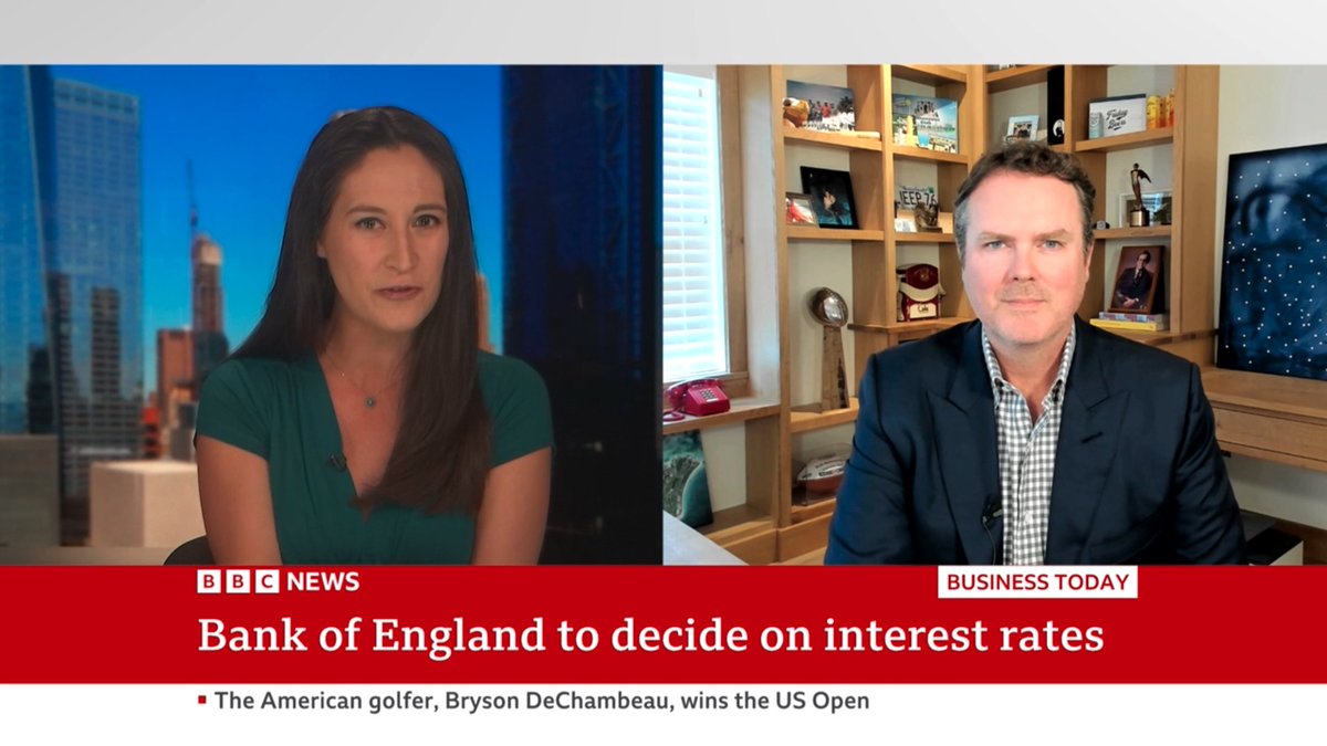 mrwillmcdonough's tweet photo. Thanks to the team over at @BBCWorld for having me on this morning to discuss this weeks @bankofengland meeting on the interest rate environment, as well as the latest on the #Fed and where inflation stands in the US. https://t.co/WpzXNq38Cb